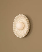 Wall Lamp Ceramics and Glass Dark Green White Black Beige Sculptural