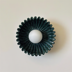 Wall Lamp Ceramics and Glass Dark Green White Black Beige Sculptural