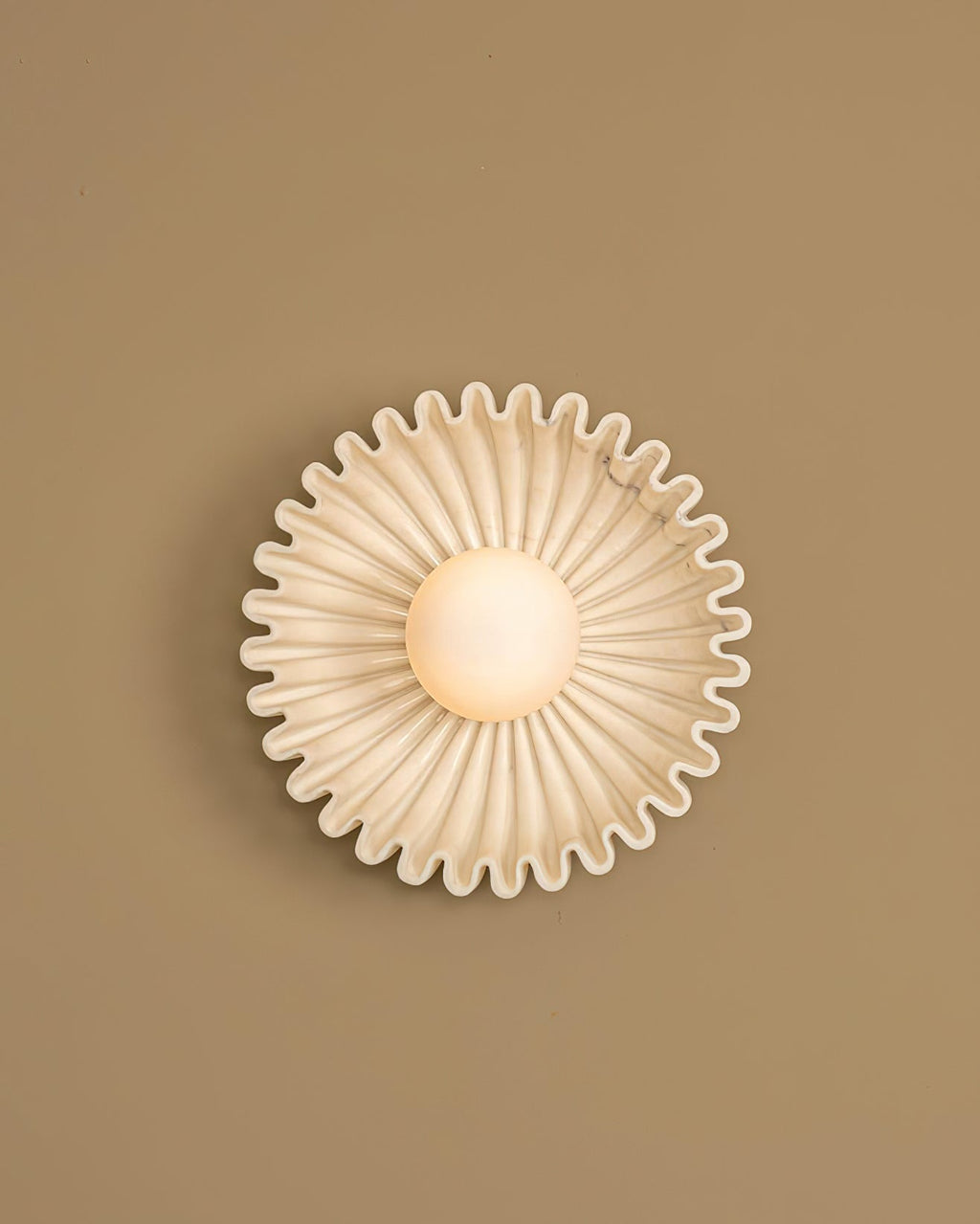 Wall Lamp Ceramics and Glass Dark Green White Black Beige Sculptural