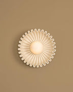 Wall Lamp Ceramics and Glass Dark Green White Black Beige Sculptural