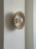 Wall Lamp Ceramics and Glass Dark Green White Black Beige Sculptural