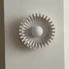 Wall Lamp Ceramics and Glass Dark Green White Black Beige Sculptural