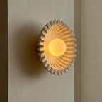Wall Lamp Ceramics and Glass Dark Green White Black Beige Sculptural