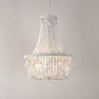 Eirikuvyu Postmodern Luxury Bead Metal Wood Chandelier