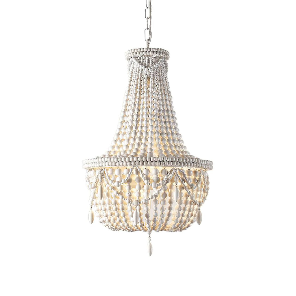 Eirikuvyu Postmodern Luxury Bead Metal Wood Chandelier