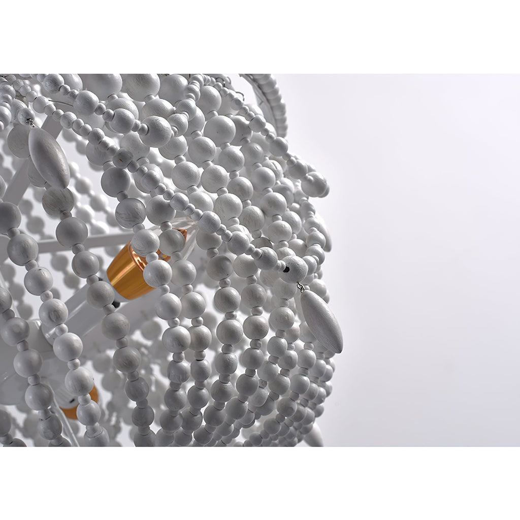 Eirikuvyu Postmodern Luxury Bead Metal Wood Chandelier