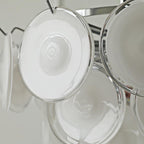 Esona Cascading Frosted Glass Discs Chandelier