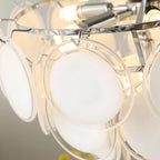 Esona Cascading Frosted Glass Discs Chandelier