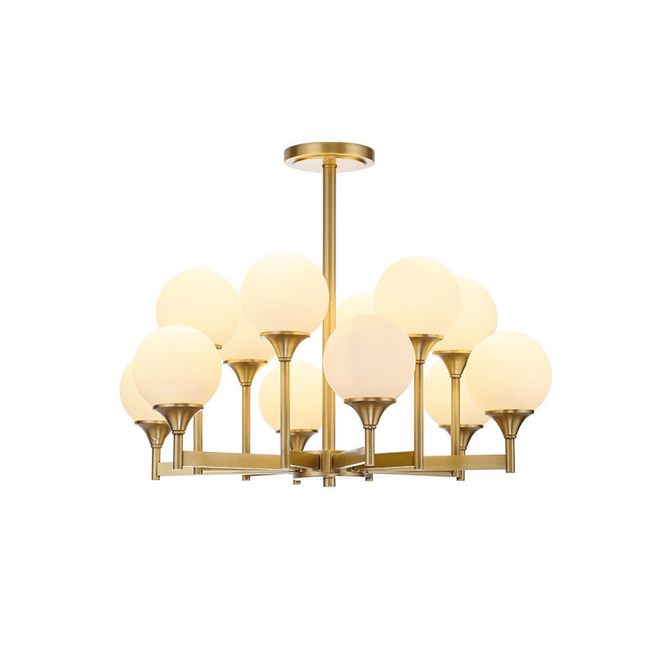 Himinuvyh Vintage Industrial Metal Glass Chandelier