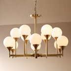 Himinuvyh Vintage Industrial Metal Glass Chandelier