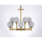 Himinuvyh Vintage Industrial Metal Glass Chandelier