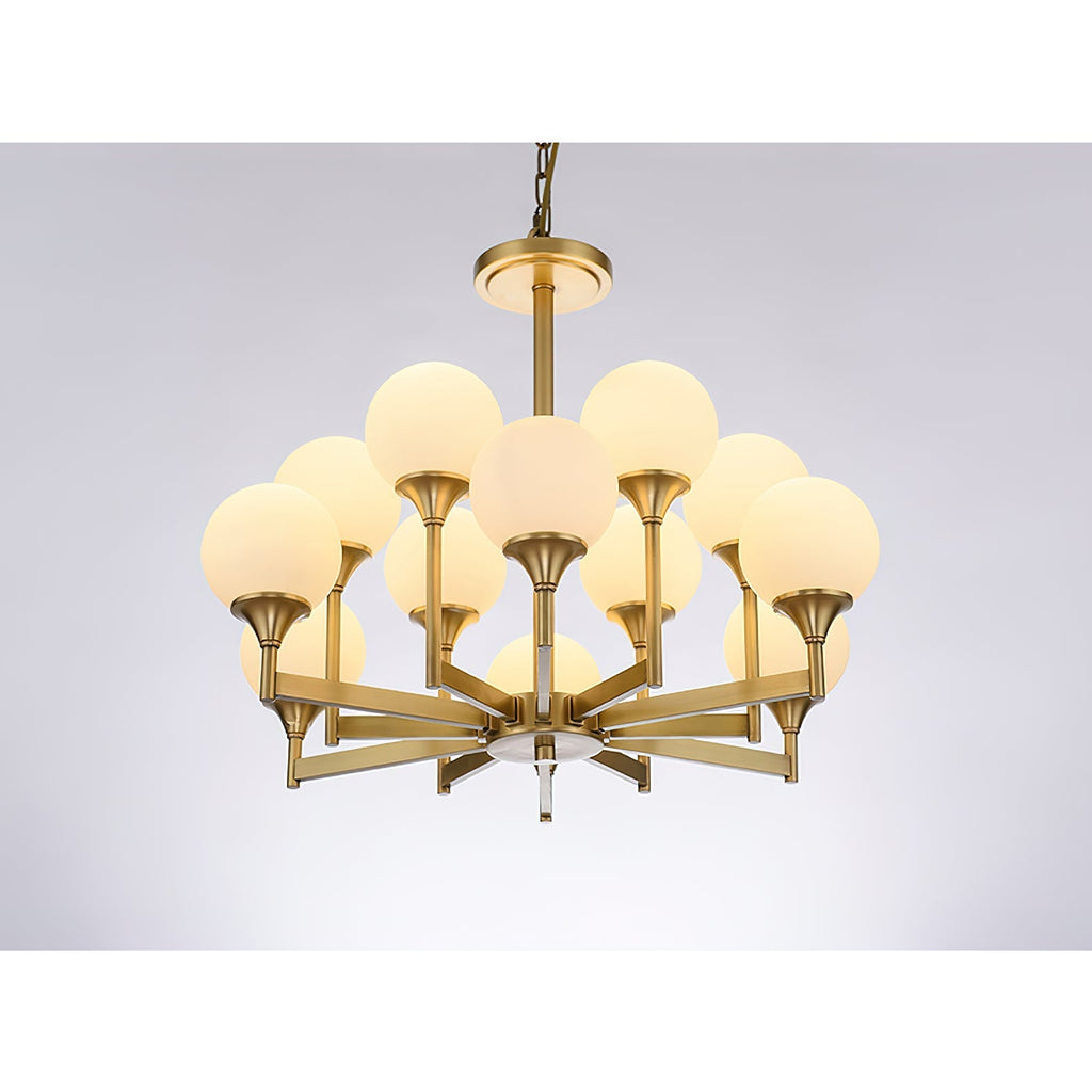 Himinuvyh Vintage Industrial Metal Glass Chandelier