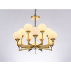 Himinuvyh Vintage Industrial Metal Glass Chandelier