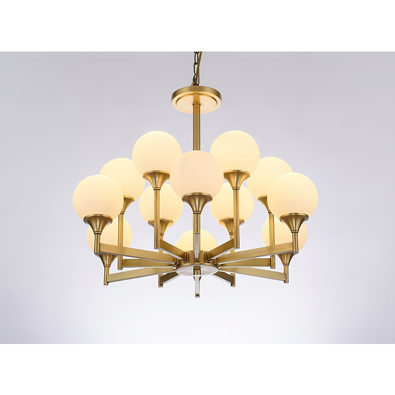Himinuvyh Vintage Industrial Metal Glass Chandelier