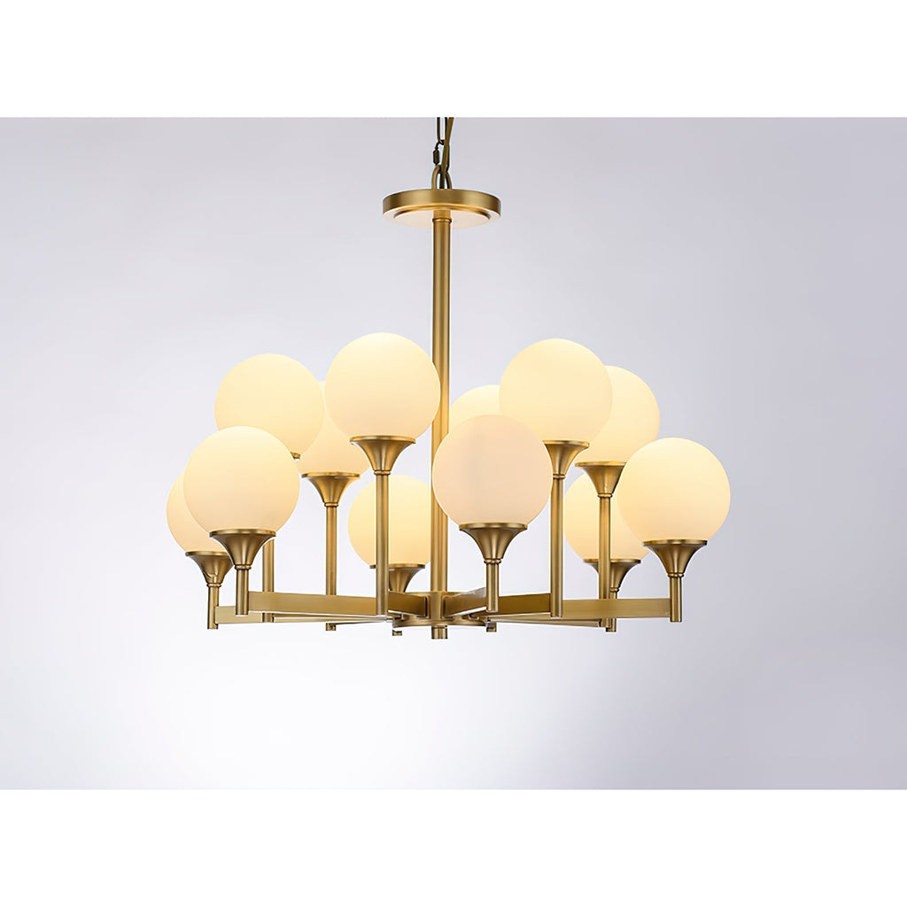 Himinuvyh Vintage Industrial Metal Glass Chandelier