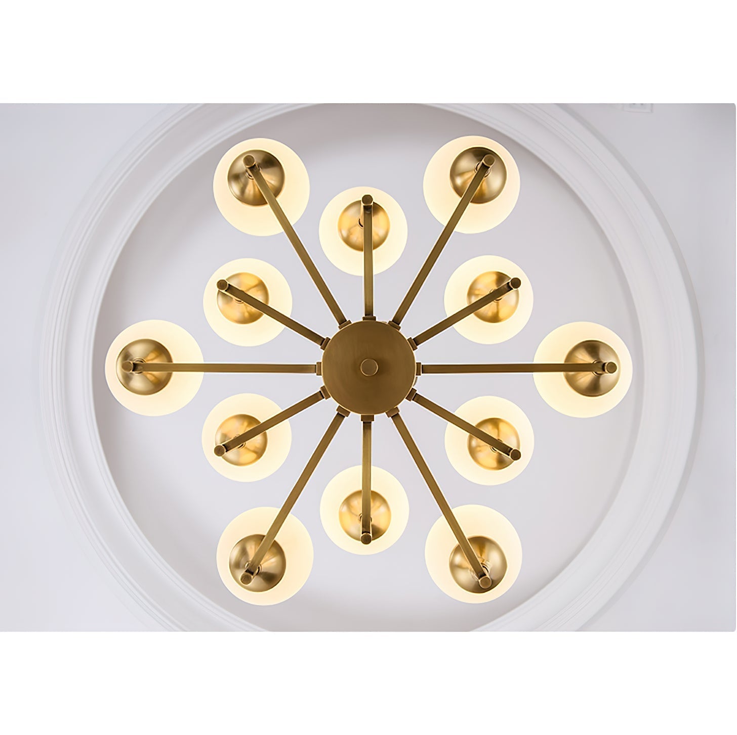 Himinuvyh Vintage Industrial Metal Glass Chandelier