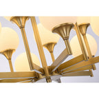 Himinuvyh Vintage Industrial Metal Glass Chandelier