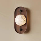 Driftwood Alabaster Wall Lamp Walnut Color
