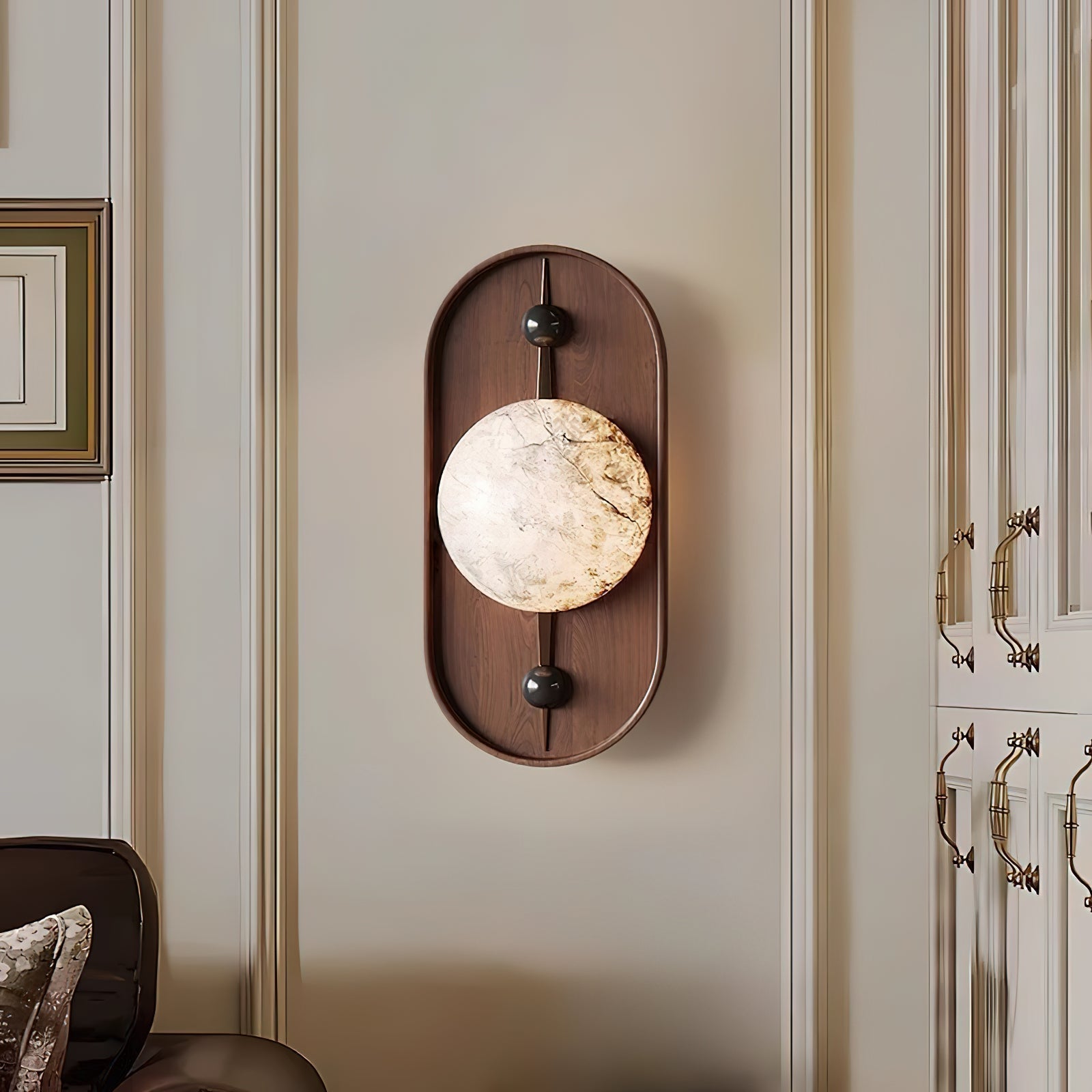 Ildvuvyh Modern Minimalist Metal Alabaster Wall Lamp