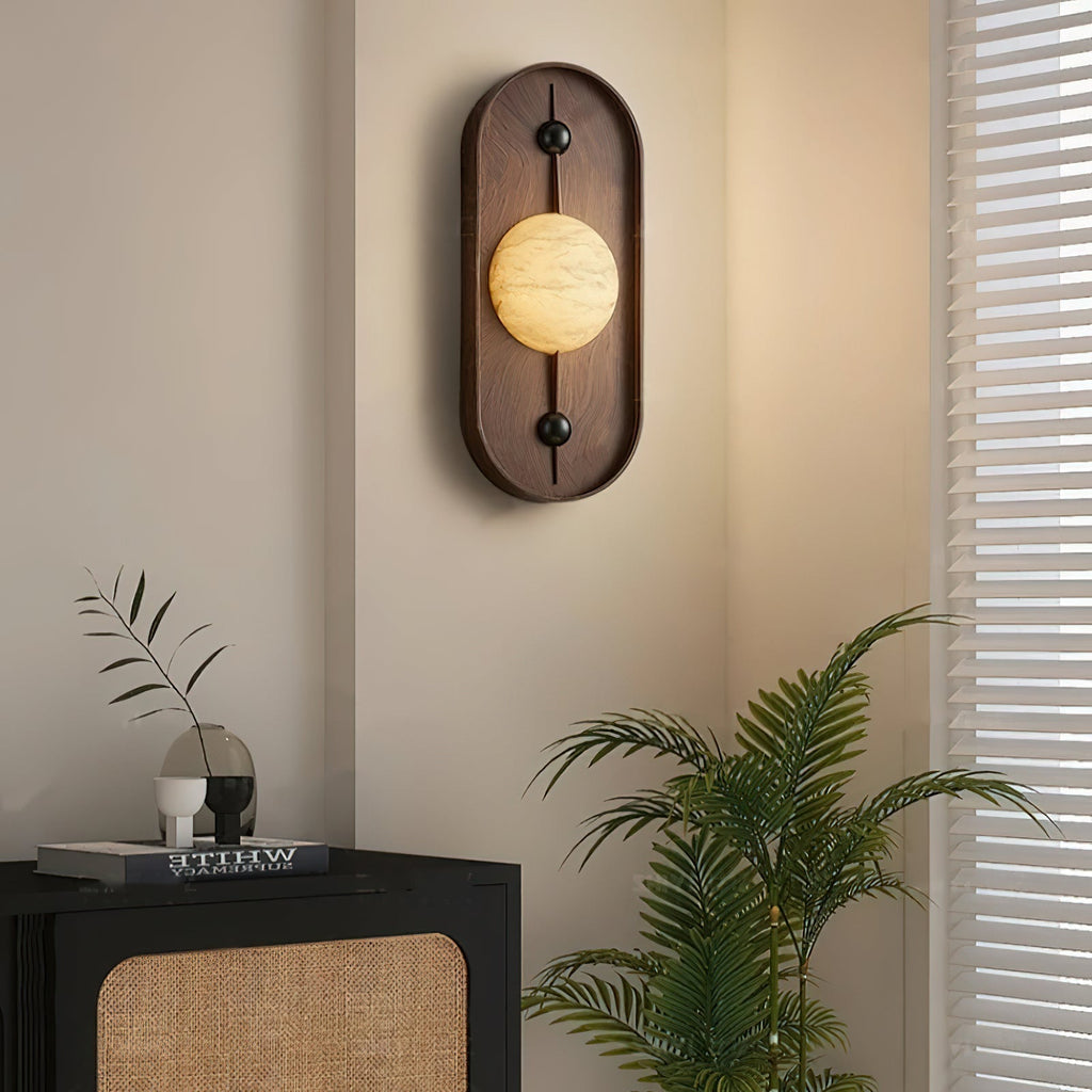 Gloruvyu Individual Creativity Metal  Alabaster Wall Lamp