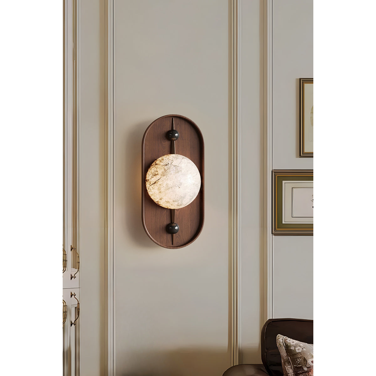 Gloruvyu Individual Creativity Metal  Alabaster Wall Lamp