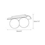Bianca Globe Modern Minimalist Travertine Glass Ceiling Lamp