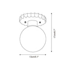 Ritta Ceiling Light Travertine Scalloped Base