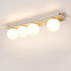 Bianca Globe Modern Minimalist Travertine Glass Ceiling Lamp