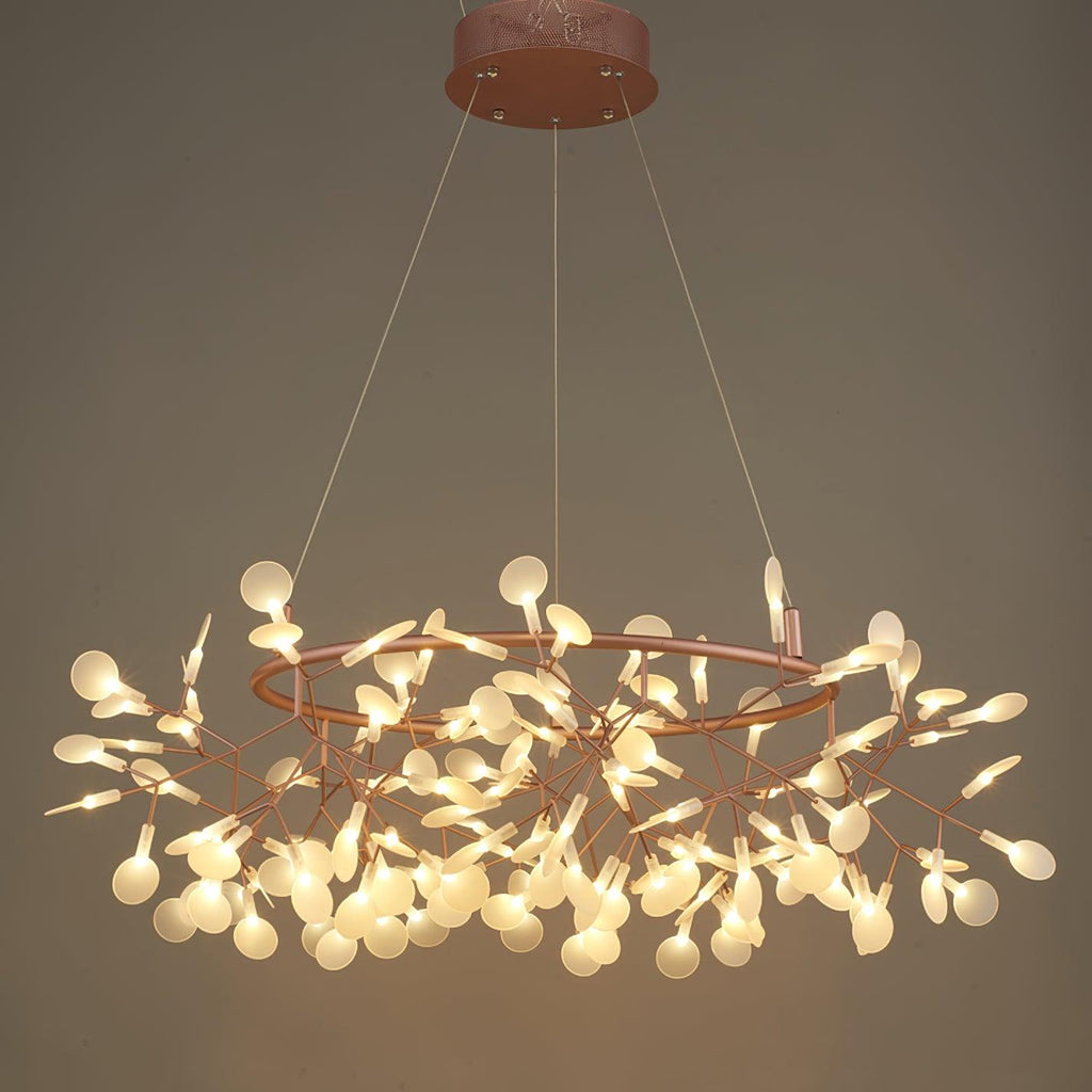 Olivia Unique Round Sputnik Art Deco Firefly Chandelier, Living Room/ Bedroom
