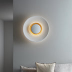 Wall Light Metal Halo Integrated LED Gold Ring Modern Minimalist