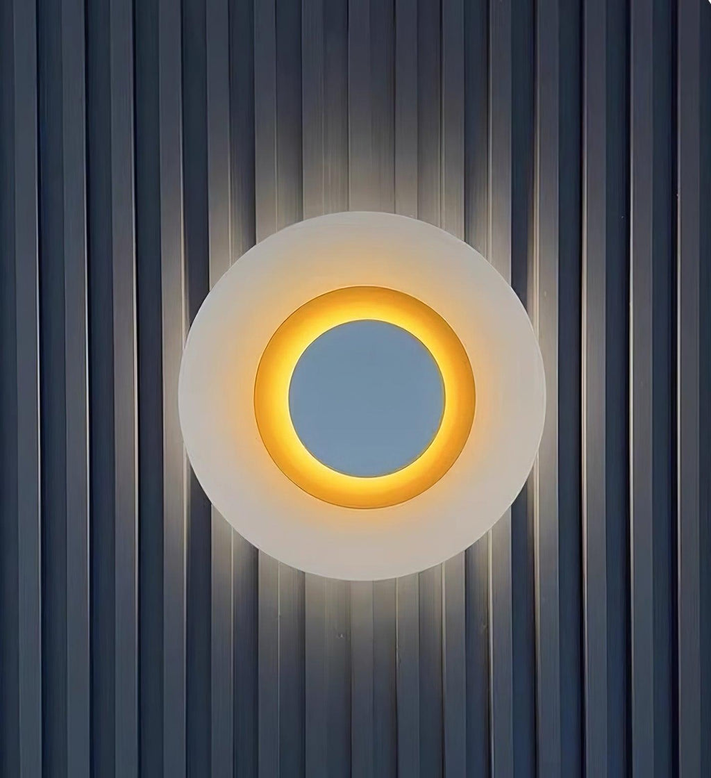 Wall Light Metal Halo Integrated LED Gold Ring Modern Minimalist