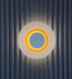 Wall Light Metal Halo Integrated LED Gold Ring Modern Minimalist