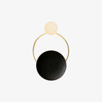 Arisha Modern LED Triple Rings Wall Lamp, Metal/Glass, Gold/Black, Bedroom