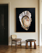 Oyster Shell Oil Painting Coastal Kitchen Wall Art
