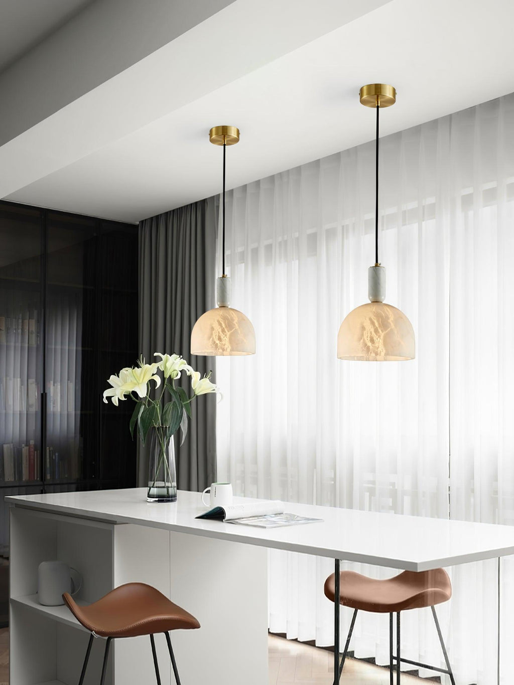 Culiror Minimalist Alabaster Pendant Light