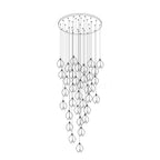 Lustra Pendant Lamp White Floral Ceramic
