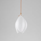 Lustra Pendant Lamp White Floral Ceramic