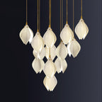 Lustra Pendant Lamp White Floral Ceramic