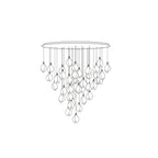 Lustra Pendant Lamp White Floral Ceramic