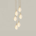 Lustra Pendant Lamp White Floral Ceramic