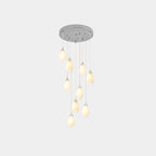 Lustra Pendant Lamp White Floral Ceramic