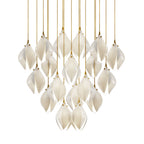 Lustra Pendant Lamp White Floral Ceramic