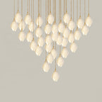 Lustra Pendant Lamp White Floral Ceramic