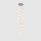 Lustra Pendant Lamp White Floral Ceramic