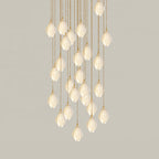 Lustra Pendant Lamp White Floral Ceramic