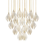 Lustra Pendant Lamp White Floral Ceramic