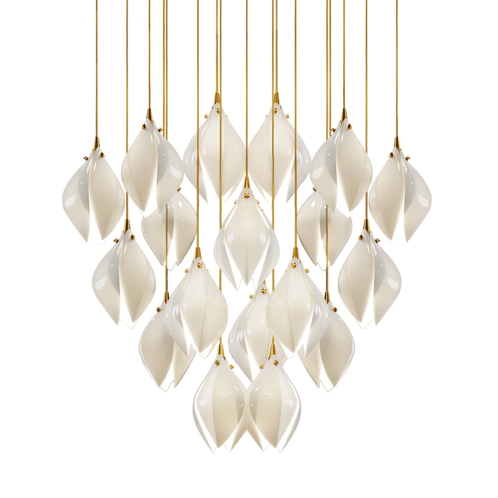 Lustra Pendant Lamp White Floral Ceramic