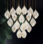 Lustra Pendant Lamp White Floral Ceramic