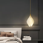 Lustra Pendant Lamp White Floral Ceramic