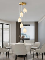 Lustra Pendant Lamp White Floral Ceramic
